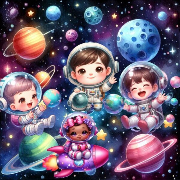 Kit Digital Bebês Astronalta