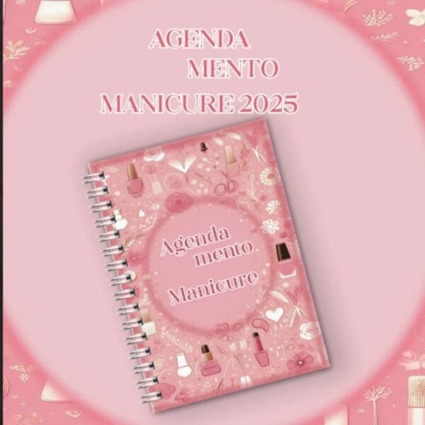 Agenda Agendamento Manicure - 2025 Rosa