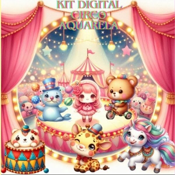 Kit Digital Circo Aquarela