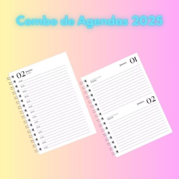Agendas 2025 Disponíveis! Ganhe Agendas Permanentes no Combo!