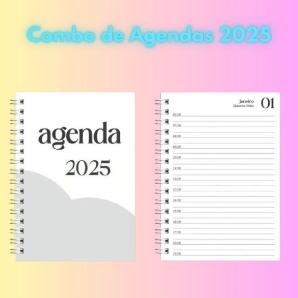 Combo com 2 Agendas Básicas 2025 - Arquivo Digital - Image 4