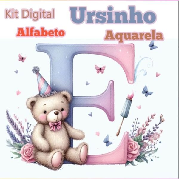 Kit Digital Alfabeto Ursinho