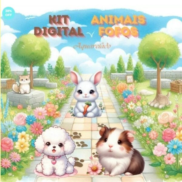 Kit Digital Animais Fofos - Image 2