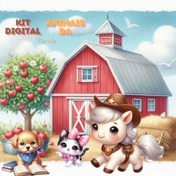 Kit Digital Animais da Fazenda