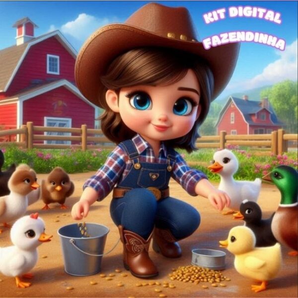 Kit Digital Fazendinha Menina